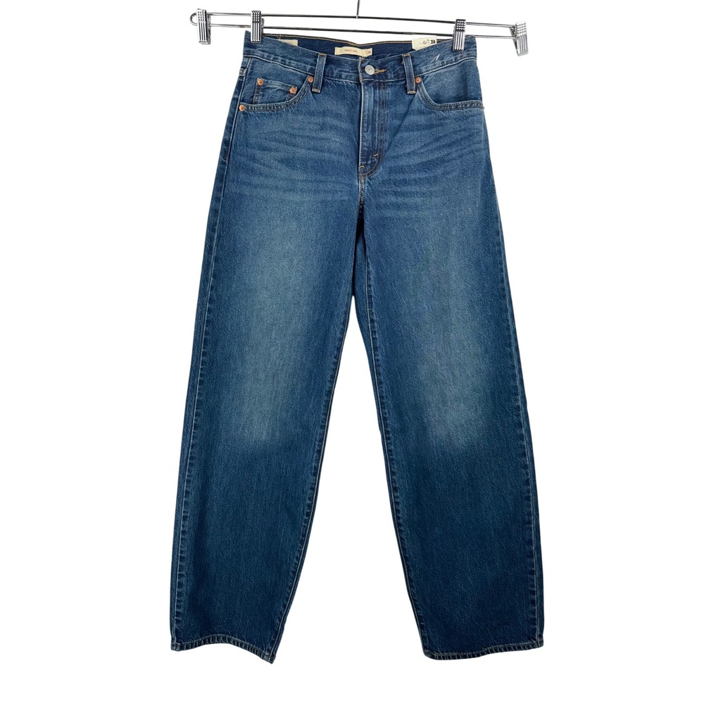 Levis Baggy Dad Jeans sz 26 Blue Mid‎ Rise Loose Straight Leg boho money 90s Y2K